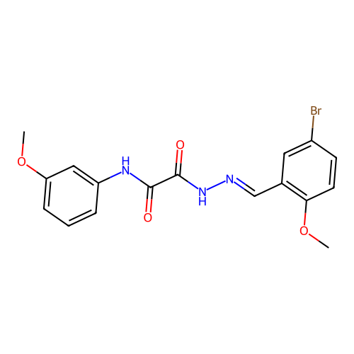 2-(2-(5-Bromo-2-methoxybenzylidene)hydrazino)-N-(3-methoxyphenyl)-2-oxoacetamide structure