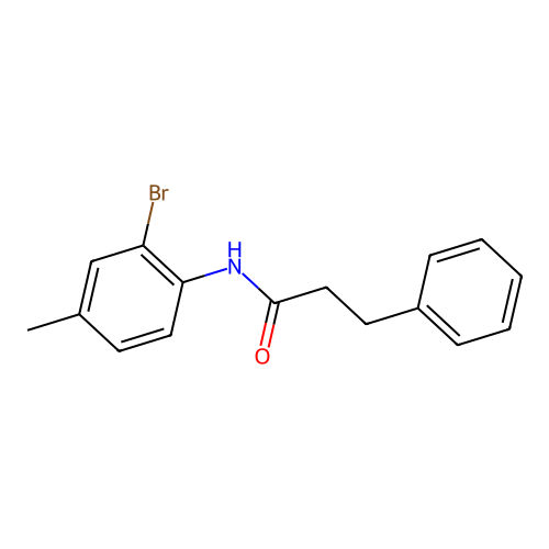 N-(2-bromo-4-methylphenyl)-3-phenylpropanamide structure