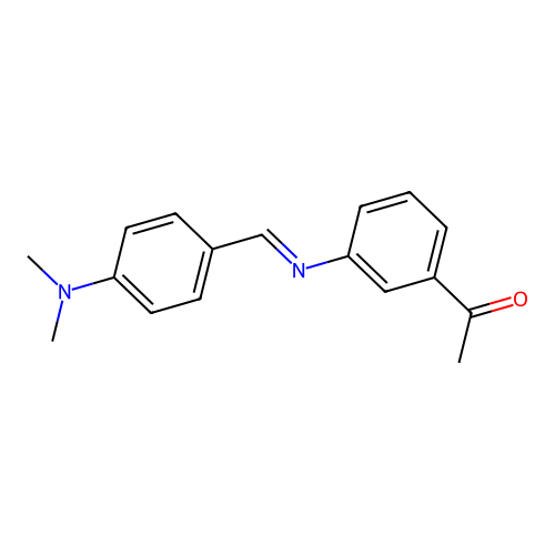 1-(3-{[4-(Dimethylamino)benzylidene]amino}phenyl)ethanone structure
