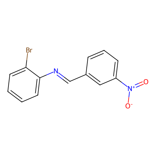 2-bromo-N-(3-nitrobenzylidene)aniline structure