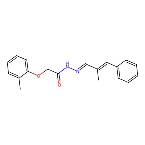 2-(2-Methylphenoxy)-N'-(2-methyl-3-phenyl-2-propenylidene)acetohydrazide structure