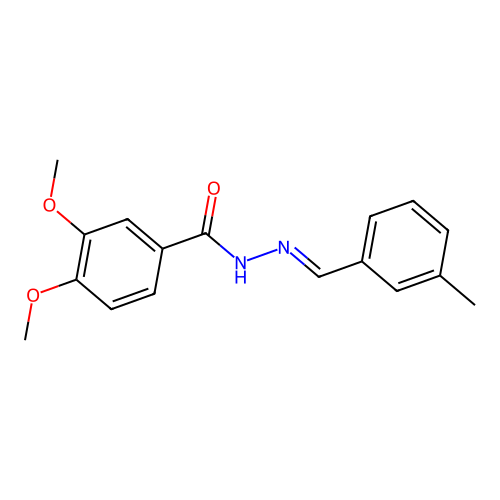 3,4-dimethoxy-N-[(3-methylphenyl)methylideneamino]benzamide structure