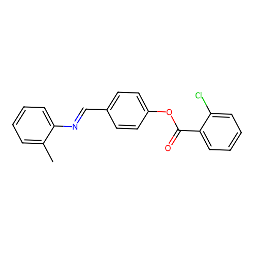 4-{[(2-Methylphenyl)imino]methyl}phenyl 2-chlorobenzoate structure