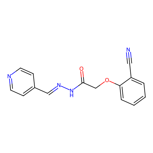 2-(2-cyanophenoxy)-N-(pyridin-4-ylmethylideneamino)acetamide structure