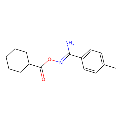 N'-[(cyclohexylcarbonyl)oxy]-4-methylbenzenecarboximidamide structure