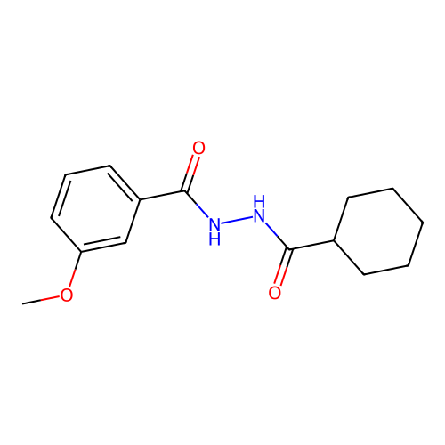N'-(cyclohexylcarbonyl)-3-methoxybenzohydrazide structure