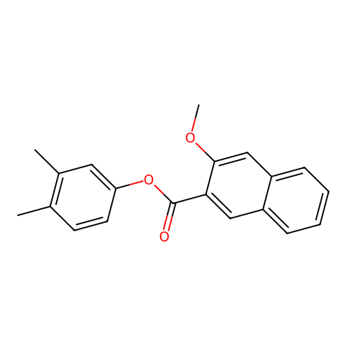 3,4-Dimethylphenyl 3-methoxy-2-naphthoate structure