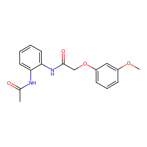 N-[2-(acetylamino)phenyl]-2-(3-methoxyphenoxy)acetamide structure
