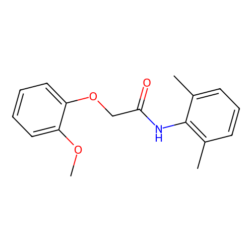 N-(2,6-dimethylphenyl)-2-(2-methoxyphenoxy)acetamide structure