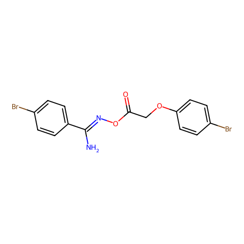 [[Amino-(4-bromophenyl)methylidene]amino] 2-(4-bromophenoxy)acetate structure