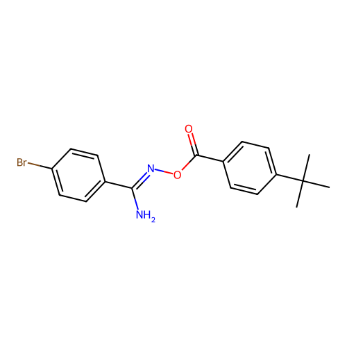 [[Amino-(4-bromophenyl)methylidene]amino] 4-tert-butylbenzoate structure