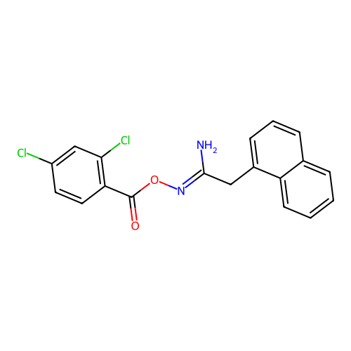 (1Z)-N'-{[(2,4-dichlorophenyl)carbonyl]oxy}-2-(naphthalen-1-yl)ethanimidamide structure