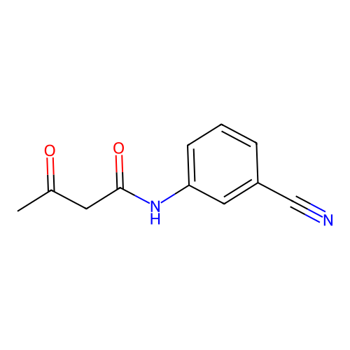 N-(3-cyanophenyl)-3-oxobutanamide structure