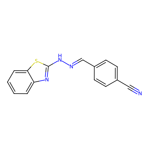 4-[(1,3-Benzothiazol-2-ylhydrazinylidene)methyl]benzonitrile structure
