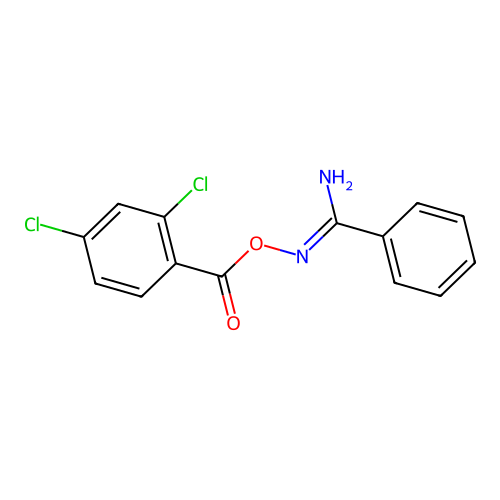 N'-[(2,4-dichlorobenzoyl)oxy]benzenecarboximidamide structure