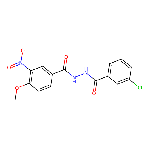 N'-(3-chlorobenzoyl)-3-nitro-4-methoxybenzohydrazide structure