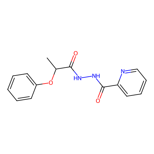 N'-(2-phenoxypropanoyl)pyridine-2-carbohydrazide structure