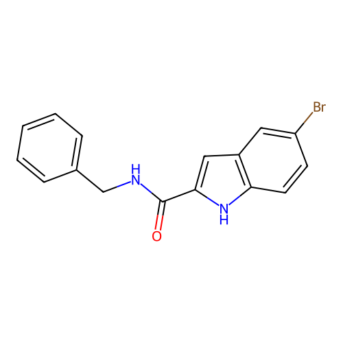 N-benzyl-5-bromo-1H-indole-2-carboxamide structure