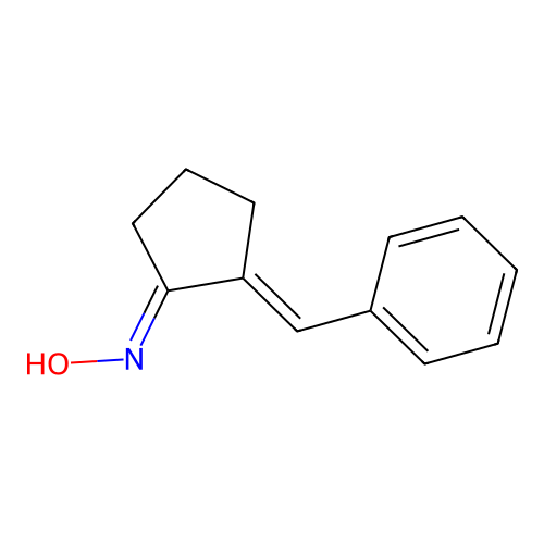 (NE)-N-[(2E)-2-benzylidenecyclopentylidene]hydroxylamine structure