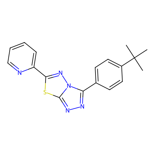 3-(4-Tert-butylphenyl)-6-pyridin-2-yl-[1,2,4]triazolo[3,4-b][1,3,4]thiadiazole structure