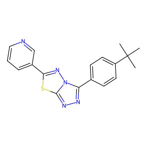 3-(4-Tert-butylphenyl)-6-(pyridin-3-yl)[1,2,4]triazolo[3,4-b][1,3,4]thiadiazole structure