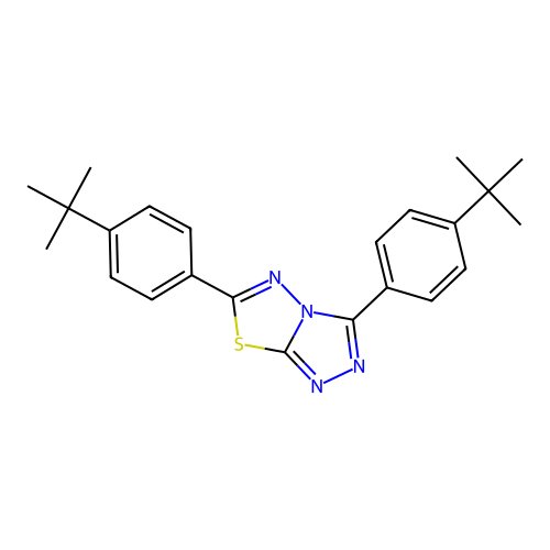 3,6-Bis(4-tert-butylphenyl)[1,2,4]triazolo[3,4-b][1,3,4]thiadiazole structure