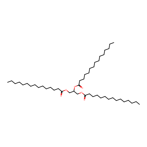 Tripentadecanoin structure