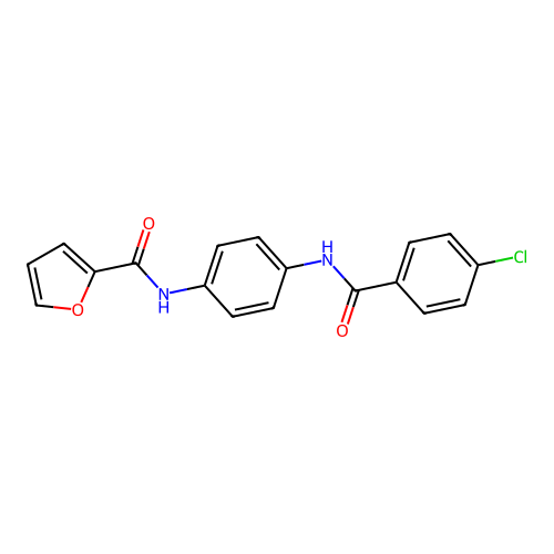 N-{4-[(4-chlorobenzoyl)amino]phenyl}-2-furamide structure