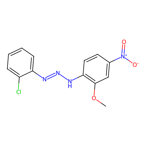 N-[(2-chlorophenyl)diazenyl]-2-methoxy-4-nitroaniline structure