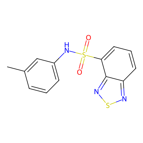 N-(3-methylphenyl)-2,1,3-benzothiadiazole-4-sulfonamide structure