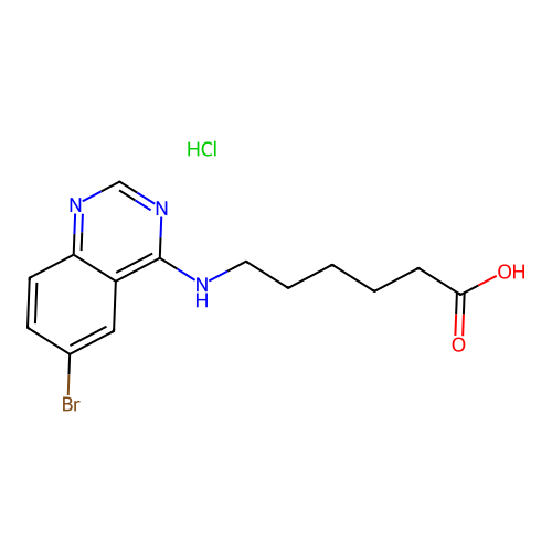 6-((6-Bromoquinazolin-4-yl)amino)hexanoic acid hydrochloride structure