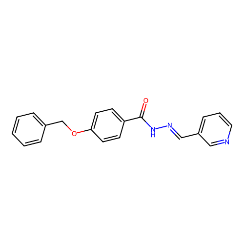 4-(benzyloxy)-N'-[(E)-pyridin-3-ylmethylidene]benzohydrazide structure