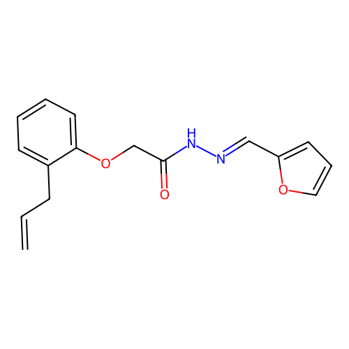 N'-[(E)-furan-2-ylmethylidene]-2-[2-(prop-2-en-1-yl)phenoxy]acetohydrazide structure