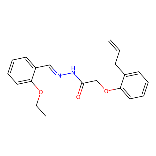 N-[(2-ethoxyphenyl)methylideneamino]-2-(2-prop-2-enylphenoxy)acetamide structure