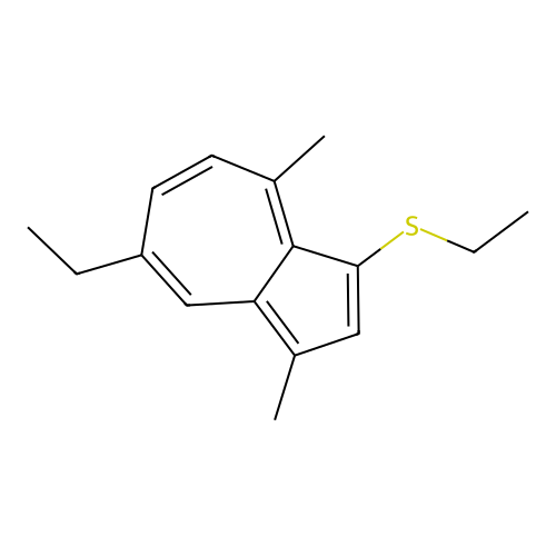 Ethyl(5-ethyl-3,8-dimethylazulen-1-yl)sulfane structure