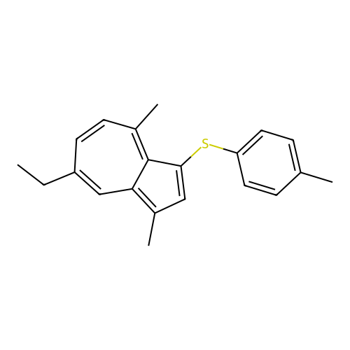 (5-Ethyl-3,8-dimethylazulen-1-yl)(p-tolyl)sulfane structure