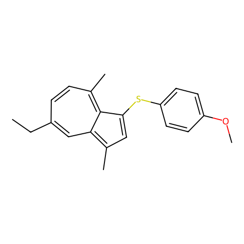 (5-Ethyl-3,8-dimethylazulen-1-yl)(4-methoxyphenyl)sulfane structure
