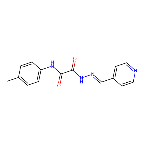 N-(4-Methylphenyl)-2-oxo-2-(2-(4-pyridinylmethylene)hydrazino)acetamide structure