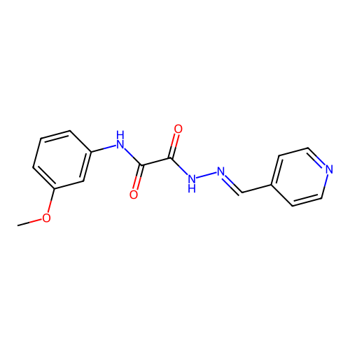 N-(3-Methoxyphenyl)-2-oxo-2-(2-(4-pyridinylmethylene)hydrazino)acetamide structure