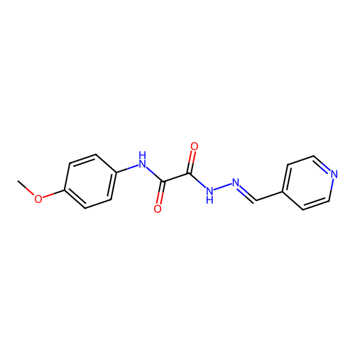 N-(4-Methoxyphenyl)-2-oxo-2-(2-(4-pyridinylmethylene)hydrazino)acetamide structure