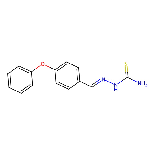 [(E)-(4-phenoxyphenyl)methyleneamino]thiourea structure