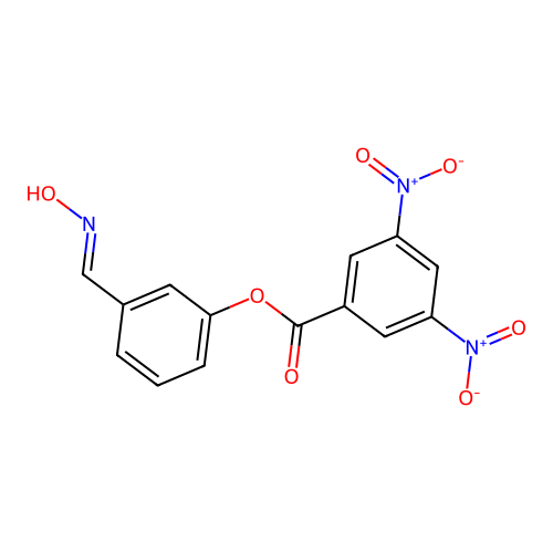 [3-(Hydroxyiminomethyl)phenyl] 3,5-dinitrobenzoate structure