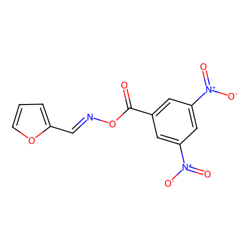(Furan-2-ylmethylideneamino) 3,5-dinitrobenzoate structure