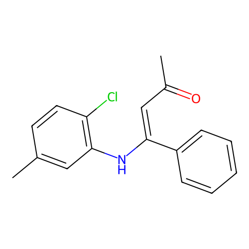4-(2-Chloro-5-methylanilino)-4-phenylbut-3-en-2-one structure