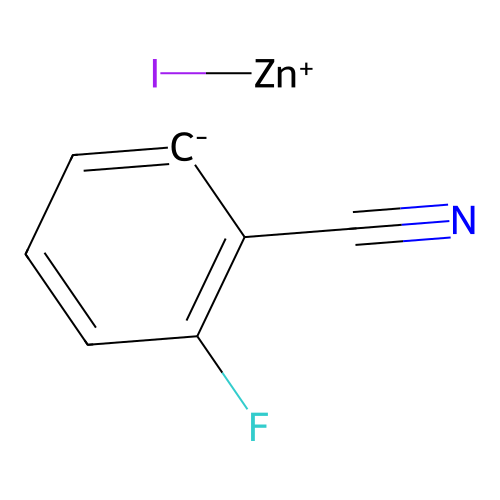 2-Cyano-3-fluorophenylzinc iodide structure