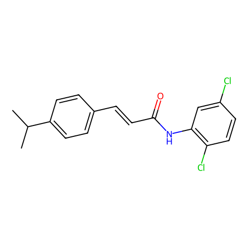 N-(2,5-dichlorophenyl)-3-(4-propan-2-ylphenyl)prop-2-enamide structure