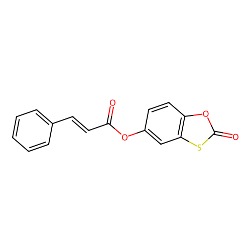 (2-Oxo-1,3-benzoxathiol-5-yl) 3-phenylprop-2-enoate structure