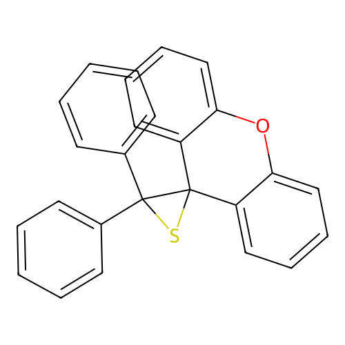 3,3-Diphenylspiro[thiirane-2,9'-xanthene] structure