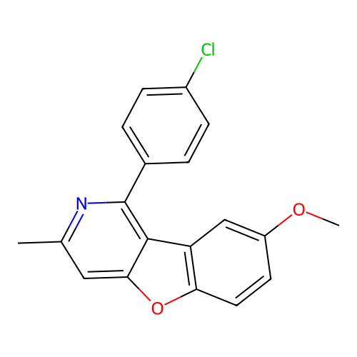 1-(4-Chlorophenyl)-8-methoxy-3-methyl[1]benzofuro[3,2-c]pyridine structure