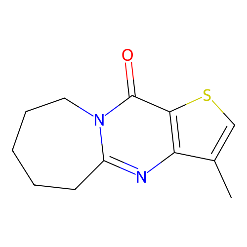 3-methyl-6,7,8,9-tetrahydrothieno[3',2':4,5]pyrimido[1,2-a]azepin-11(5H)-one structure